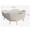 Treasure Garden Protective Patio Furniture Cover CP551 48" Round Table & Chairs - BEIGE - Image 2