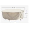 Treasure Garden Protective Patio Furniture Cover PFC571 54" Round/Square Table and Chairs - GRAY - Image 2