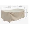 Treasure Garden Protective Furniture Cover CP586 Small Oval/Rectangle Table & Chairs - BEIGE - CLEARANCE - Image 2