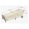 Treasure Garden Protective Patio Furniture Cover CP121S Small Chaise Lounge - Image 2