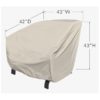 Treasure Garden Protective Patio Furniture Cover CP741 X-Large Lounge Chair - BEIGE - Image 2