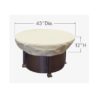 Treasure Garden Protective Patio Furniture Cover CP929 Round Firepit or Ottoman - BEIGE - CLEARANCE - Image 2