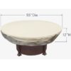 Treasure Garden Protective Patio Furniture Cover CP930 Round Firepit or Ottoman - BEIGE - Image 2