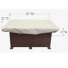 Treasure Garden Protective Patio Furniture Cover Cp933 Rectangle Firepit