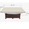 Treasure Garden Protective Patio Furniture Cover CP936 Rectangle Firepit - BEIGE - Image 2