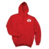 Kemp USA 18-007-RED Hooded Pullover Sweatshirt, Red With GUARD Logo In White On Front & Back - Image 2