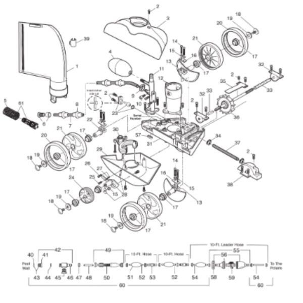 Polaris TR28P Pressure Pool Cleaner - Replacement Parts