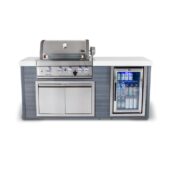 Mont Alpi 4-Burner Artwood Island in Stainless Steel