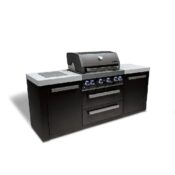 Mont Alpi 4-Burner Black Stainless Steel Island
