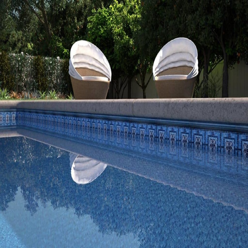 Latham Vinyl Pool Liner - Vintage Mosaic / Blue Mosaic - Image 2