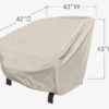 Treasure Garden Protective Furniture Cover CP241 Dimensions
