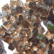 1/2" Copper Reflective Fire Pit or Fireplace Glass - 10 lbs