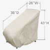Treasure Garden Protective Patio Furniture Cover CP113 Dimensions