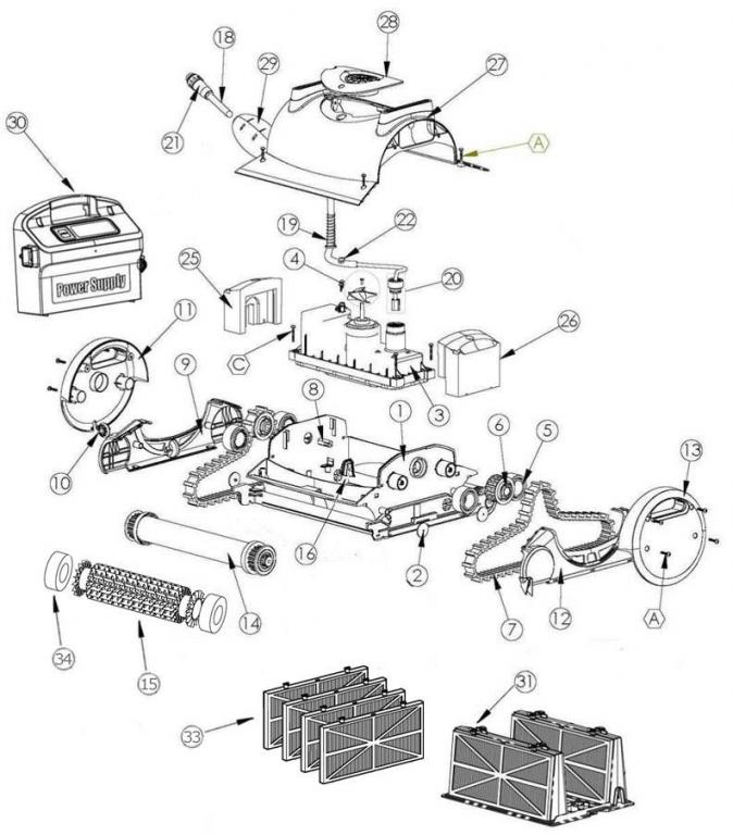 Parts Diagram Maytronics Dolphin Quest