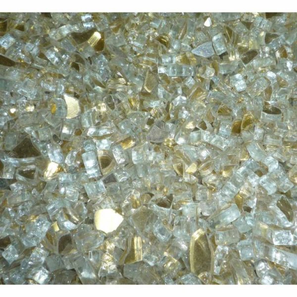1/2" Gold Reflective Fire Pit or Fireplace Glass - 10 lbs