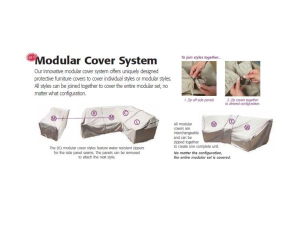Treasure Garden Protective Patio Furniture Cover CP402 Modular Armless - Middle