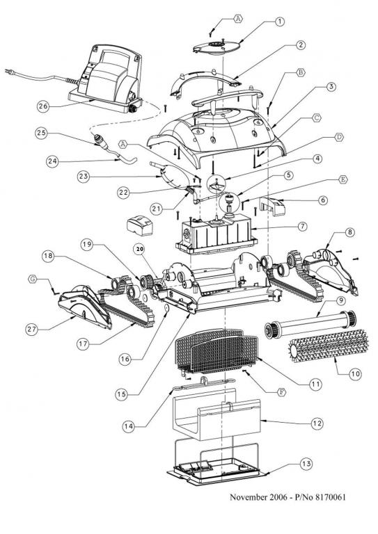 Parts Diagram - Maytronics Dolphin Orion 99996301