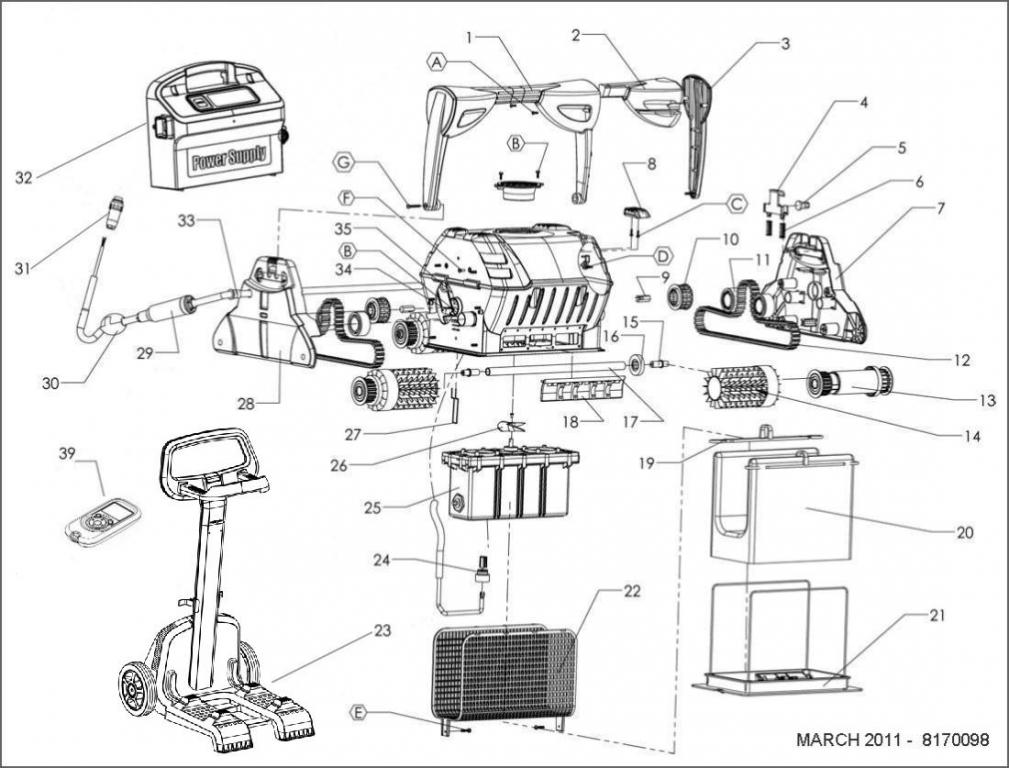 Parts Diagram Maytronics Dolphin Wave 100